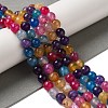 Dyed & Heated Natural Dragon Veins Agate Beads Strands G-P539-A01-21-2