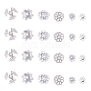 540Pcs 6 Style Iron Bead Caps IFIN-CJ0001-58-4