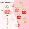12Pcs 3 Colors Light Gold Plated Alloy Enamel Pendants FIND-FS0002-83-4