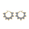 Glass Beaded Hoop Earrings EJEW-MZ00750-01-4