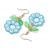Handmade Seed Beads Dangle Earrings EJEW-MZ00143-01-3