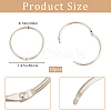 30Pcs Stainless Steel Loose Leaf Book Binder Hinged Rings FIND-BBC0002-24-2
