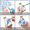 4Pcs 4 Styles Flower Pattern Paper Ceramic Decals DIY-GF0013-26-6