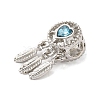 Rack Plating Alloy Rhinestone European Beads PALLOY-S189-39P-01-2