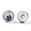 Autumn Theme Electroplate Transparent Glass Beads X-EGLA-S178-01-01E-2