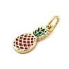 Brass Enamel Charms KK-P303-02G-2