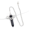 Natural Obsidian Dowsing Pendulum Big Pendants PW-WG53910-09-1