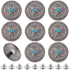 10Pcs Antique Silver Alloy Decorative Rivets BUTT-GF0004-22C-1