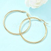 Ion Plating(IP) 304 Stainless Steel Hoop Earrings LS-EJEW-N0016-11G-G-1
