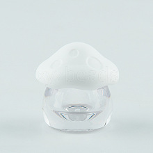 Mushroom Shape Transparent Acrylic Refillable Container with PP Plastic Cover PW-WG73815-09