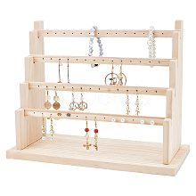 4-Tier Wood Earring Display Organizer Holder EDIS-WH0031-05A