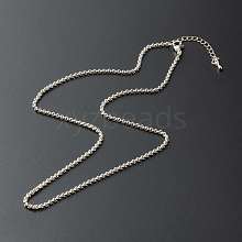 304 Stainless Steel Rolo Chain Necklaces NJEW-JN03543