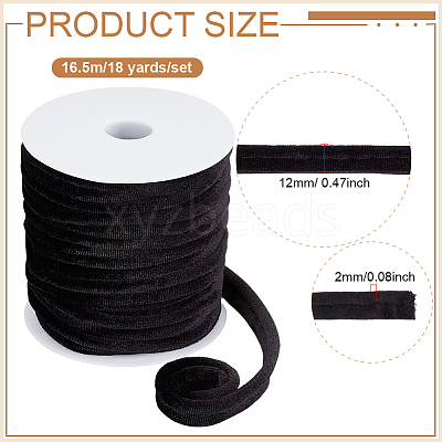 18 Yards Flocking Cloth Lip Cord Trim OCOR-BC0007-98C-1