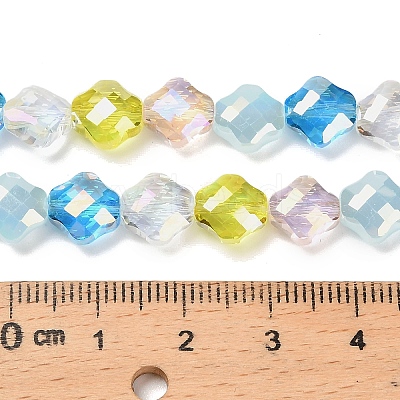 Electroplated Glass Beads Strands EGLA-P067-04A-03-1