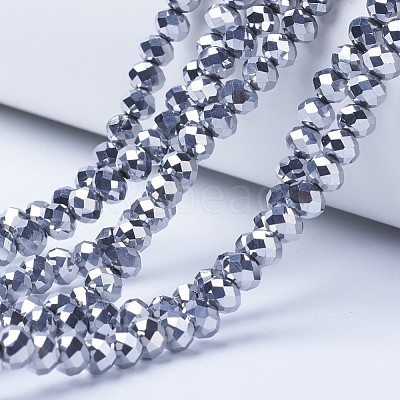 Electroplate Transparent Glass Beads Strands EGLA-A034-T8mm-UA05-1