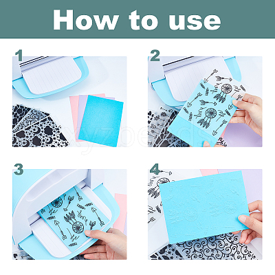 Plastic Embossing Folders DIY-GL0001-14-1