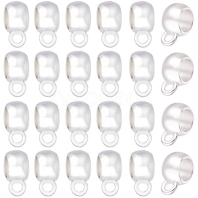 120Pcs Tibetan Style Alloy Rondelle Tube Bails FIND-PA0001-47S-1