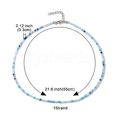 Bling Glass Beaded Necklace for Women NJEW-PH01492-01-1