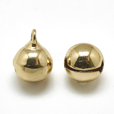 Brass Bell Charms KK-T032-041G-1