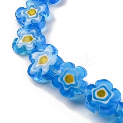 Handmade Millefiori Lampwork Beads Strands LAMP-G164-03C-1