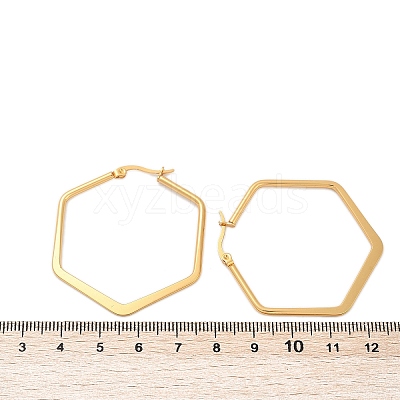 201 Stainless Steel Angular Hoop Earrings X-EJEW-F205-13G-A-1
