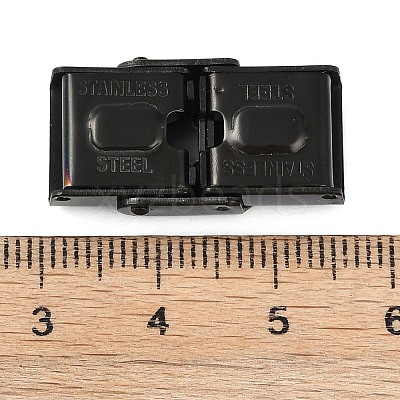 Ion Plating(IP) 201 Stainless Steel Watch Band Clasps STAS-C006-1-02B-01-1