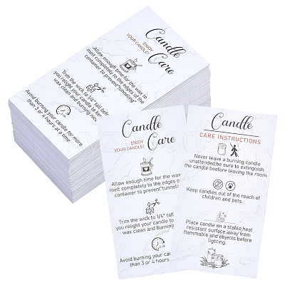 240Pcs Floral Print Paper Care Instructions Cards AJEW-FG0005-62F-1