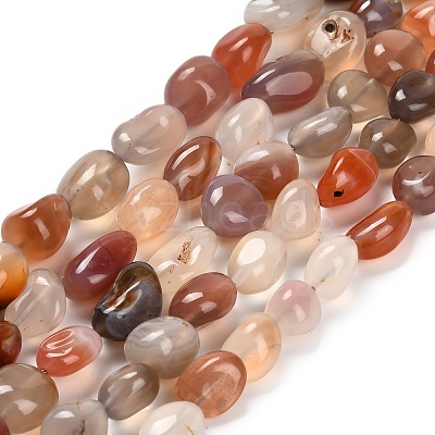 Natural South Red Agate Beads Strands G-P568-C15-01-1