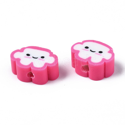 Handmade Polymer Clay Beads X-CLAY-N008-033E-1
