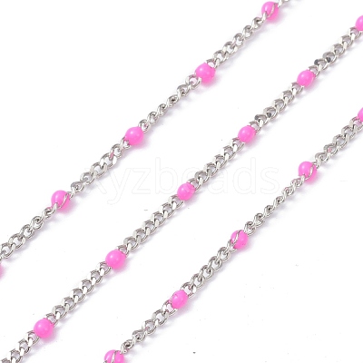 304 Stainless Steel Enamel Curb Chains CHS-P013-01P-07-1
