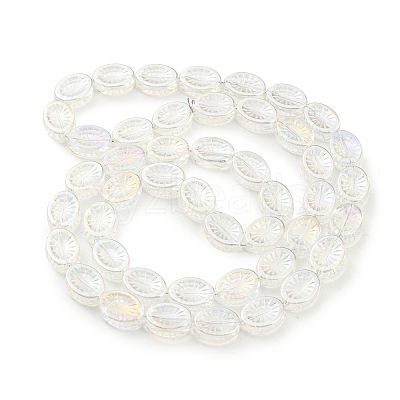 AB Color Plated Electroplate Transparent Glass Beads Strands EGLA-G037-13A-AB02-1