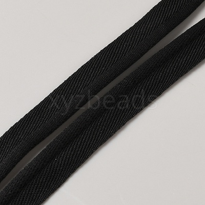 Flat Polyester Elastic Lip Trim Cord EW-WH0014-06A-1