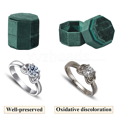 Velvet Cover Plastic Couple Ring Box VBOX-WH20003-001H-1
