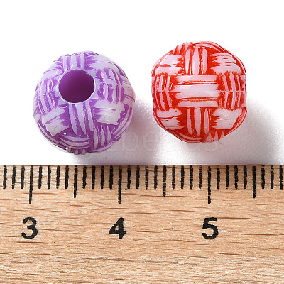 Opaque Acrylic European Beads SACR-P031-05A-1