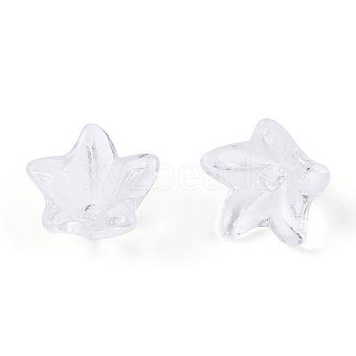 Transparent Glass Beads Caps GLAA-A011-09D-1