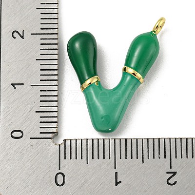Brass Enamel Pendants KK-E093-03G-V-1