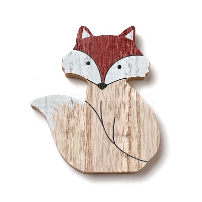 Autumn Single Face Printed Wood Cabochons WOOD-I010-01F-1