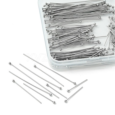 200Pcs 4 Styles 304 Stainless Steel Ball Head Pins for Craft Jewelry Making STAS-YW0001-71-1