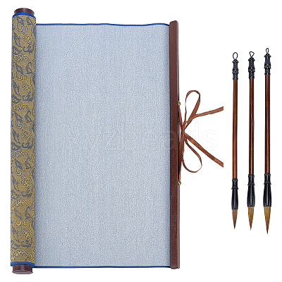 1Pc Polyester & Plastic & Alloy Chinese Calligraphy Brush Water Writing Magic Cloth AJEW-PH0008-93A-1
