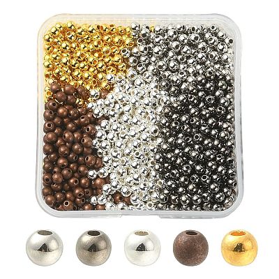1000Pcs 5 Colors CCB Plastic Beads CCB-YW0001-10-1
