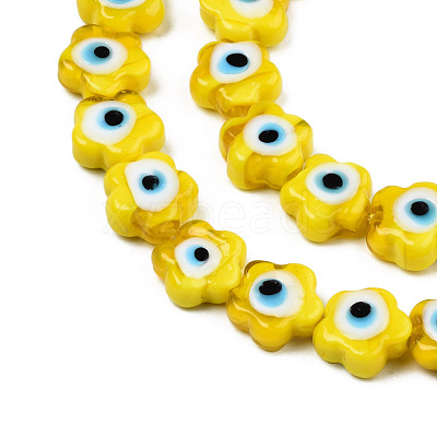 Handmade Evil Eye Lampwork Beads Strands LAMP-N029-008G-1