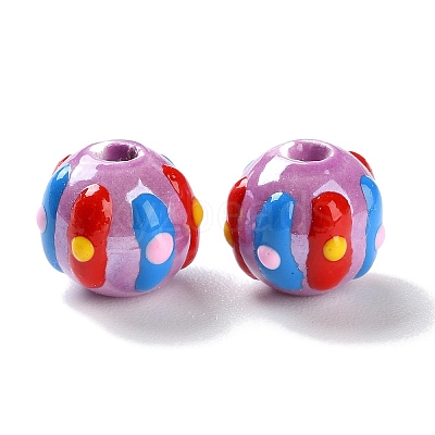 Handmade Porcelain Beads Strands PORC-L078-01M-1