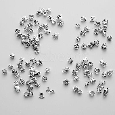Tibetan Style Alloy European Beads TIBEB-Q070-01AS-1