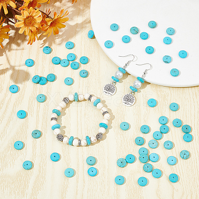 1 Strand Natural Howlite Beads Strands TURQ-SC0001-24-1