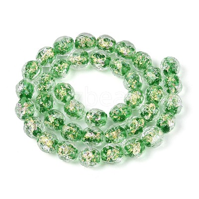 Handmade Foil Glass Beads Strands FOIL-N033-03B-1