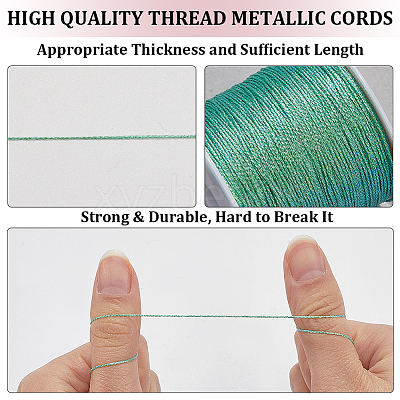 6 Rolls 6 Colors Polyester Braided Cord WCOR-CY0001-02B-1