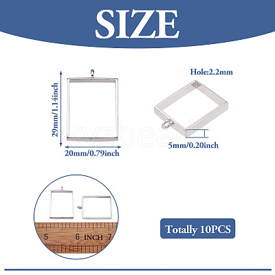Alloy Open Back Bezel Big Pendants PALLOY-TA0021-02P-1