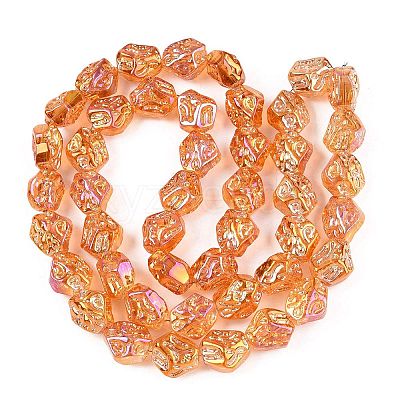 Electroplate Glass Beads Strands EGLA-N012-08M-1