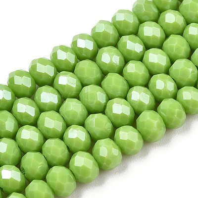 Electroplate Glass Beads Strands EGLA-A034-P8mm-A28-1