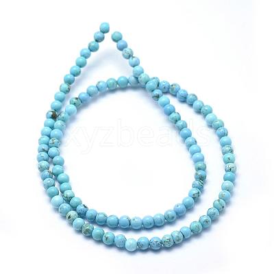 Natural Magnesite Beads Strands TURQ-G148-07-4mm-1